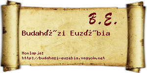 Budaházi Euzébia névjegykártya